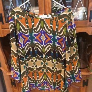 Large Linea colorful silky top